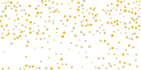 Star confetti. Golden casual confetti background. Bright design pattern. Vector template with gold stars. Suitable for your design, cards, invitations, gift, vip