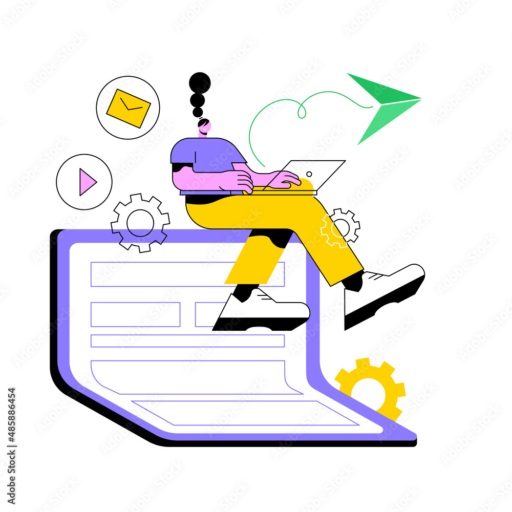 Poster bendable device technology abstract concept vector illustration. bendable device technology, smartph