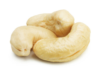 Isolated nuts. Ripe cashew nut isolated on white background.