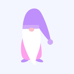 Gnome Hand-drawn Flat Vector Illustration