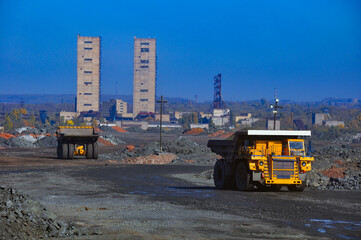 construction site with crane and building