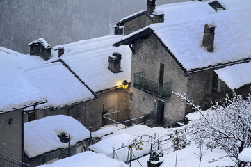 snow covered house