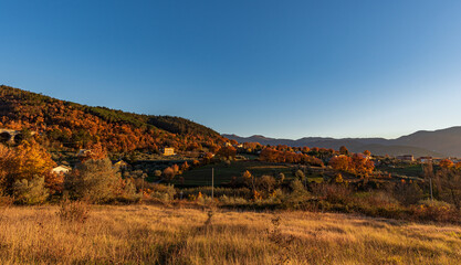Molise, Italy.  Spectacular autumn panorama.