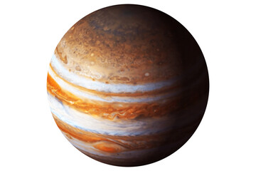 Planet jupiter isolated on white background. Elements of this image were furnished by NASA © Artsiom P
