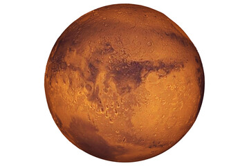 Planet Mars isolated on white background. Elements of this image were furnished by NASA © Artsiom P