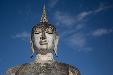 Cabeza de Buda en Templo de Wat Maha That, Parque Historico de Sukhothai