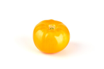 Fresh juicy tomatoes, isolated on white background.