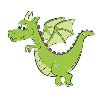 CUTE DRAGON CARTOON VECTOR