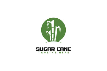 Sugarcane stem logo design vector template