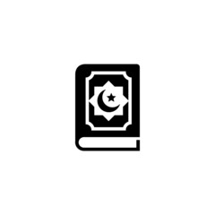 Al quran simple flat icon vector illustration
