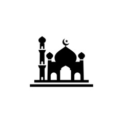 Mosque simple flat icon vector illustration