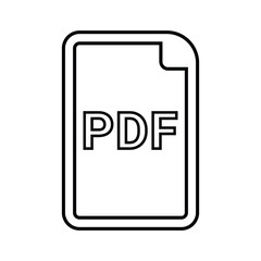 Digital, file, pdf line icon. outline vector.