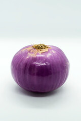 red onion on white background