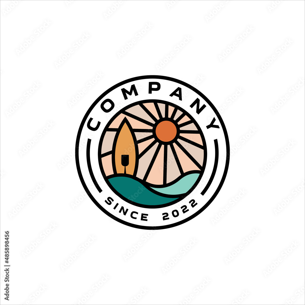 Wall mural Summer beach logo vector for your company or business - Wall murals