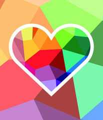 Valentine's day, romance, love concept. Vector illustration of a modern geometric design. editable vector.
