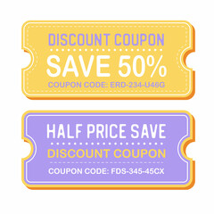 Old Vector vintage paper sale coupon. Vector.