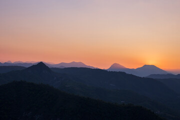 sunrise in the mountains