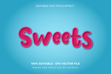 Sweets text effect design, 3d text design