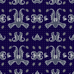 Seamless design pattern with beautiful plants and flowers,background and wallpaper.