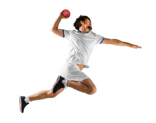 Handball player players in action