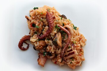 Frutos do mar com arroz