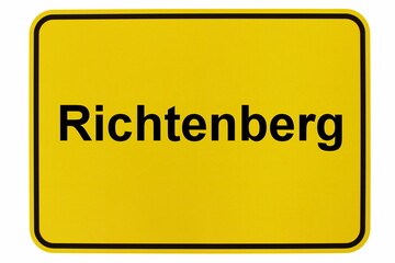 Illustration eines Ortsschildes der Stadt Richtenberg
