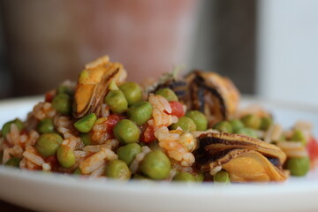 Frutos do mar com arroz