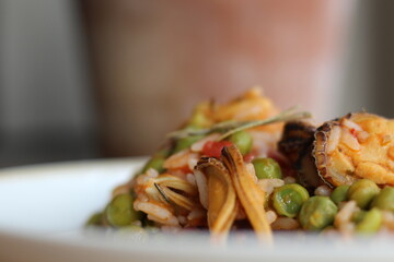 Frutos do mar com arroz