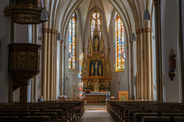 Fototapeta premium Altar in einer barocken Kirche.