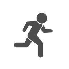 Fototapeta na wymiar Running person or man glyph icon
