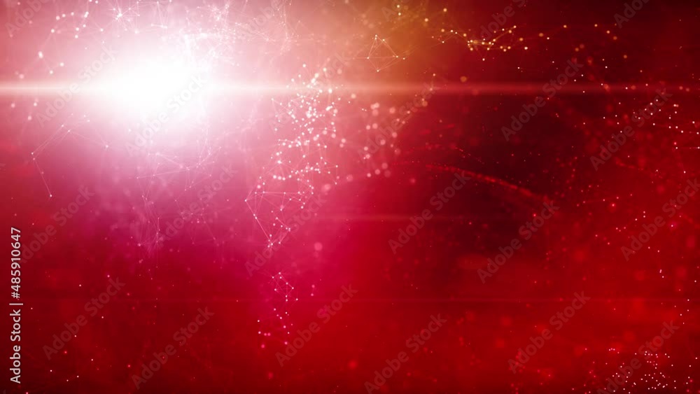 Poster artistic lines and shiny dots with glow light background.