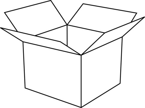Vector illustration of a carboard box
