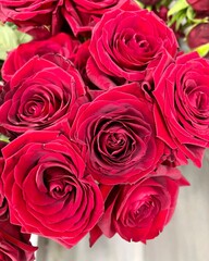 bouquet of red roses