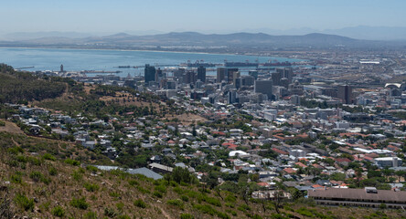 Aerial view of Cape Town, South Africa.