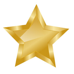 gold star on white background