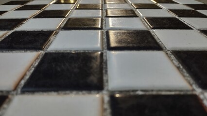 Fundo xadrez preto e branco