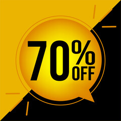 70% off vector art in gold color
