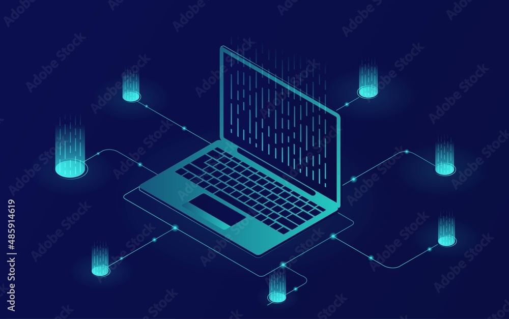 Poster software development abstract concept