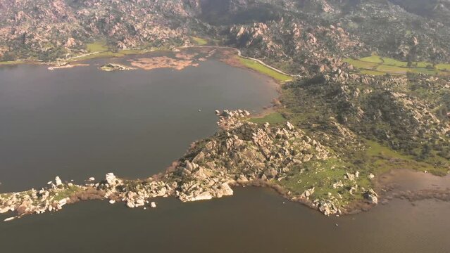 aerial view of the lake bafa