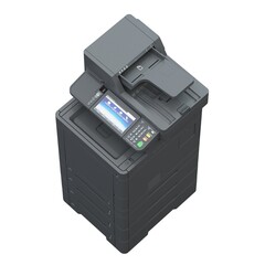 Multi-function printer scanner. Isolated Office professional technology. 3D illustration.