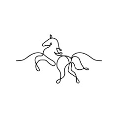 horse with a ribbon