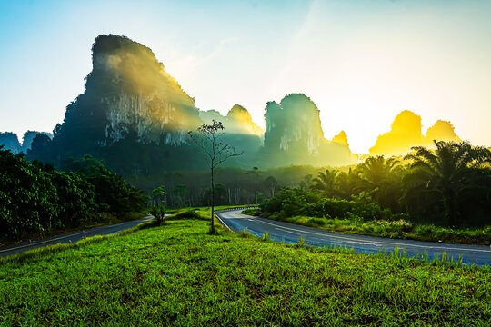 Landscape Of Mountain In Krabi Province Thailand