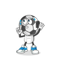 football head cartoon eavesdropping vector. cartoon character