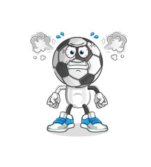 football head cartoon very angry mascot. cartoon vector