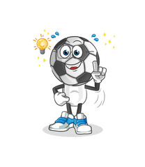 football head cartoon got an idea. mascot vector