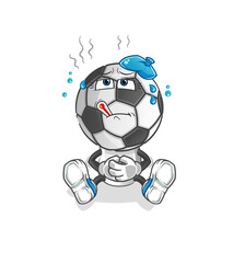 football head cartoon sick vector. cartoon character