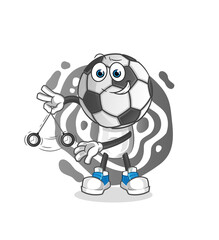 football head cartoon hypnotizing. cartoon mascot vector