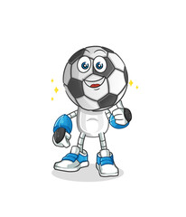 football head cartoon robot character. cartoon mascot vector
