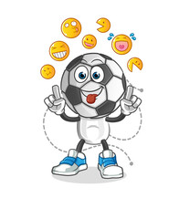 football head cartoon laugh and mock character. cartoon vector