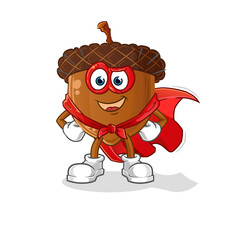 acorn head cartoon heroes vector. cartoon character